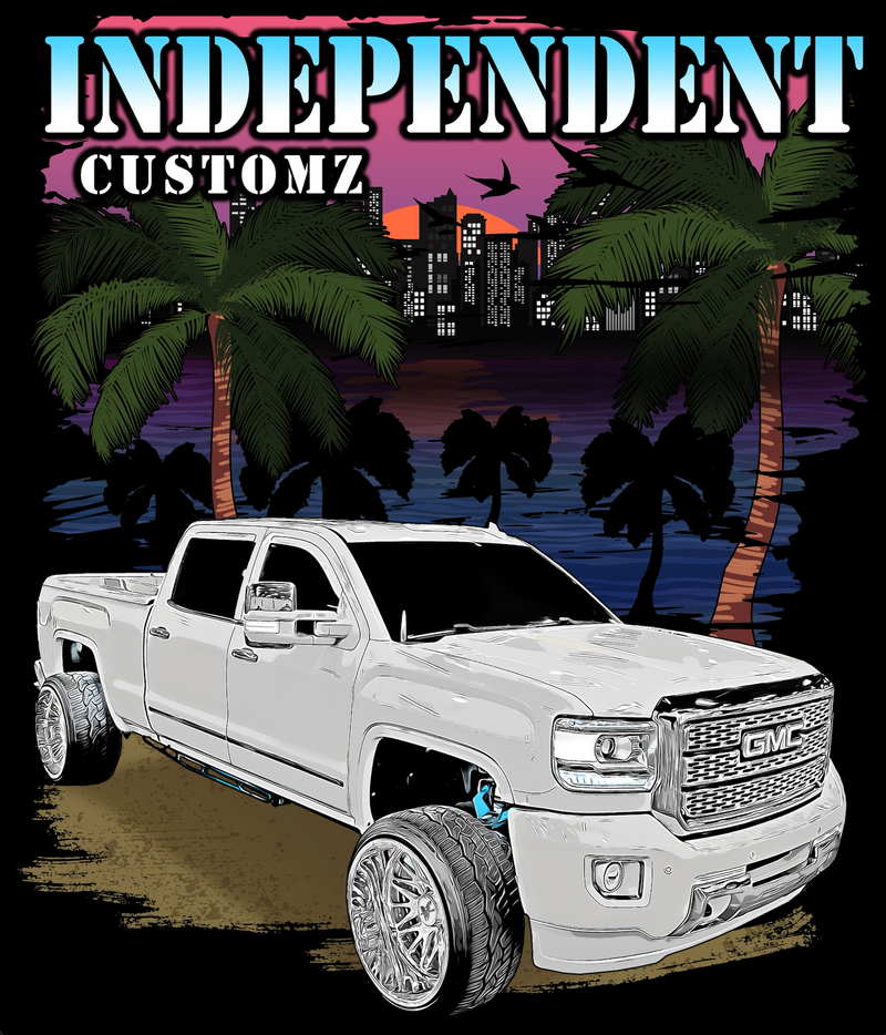 INDEPENDENT CUSTOMZ TEE - WHITE GMC